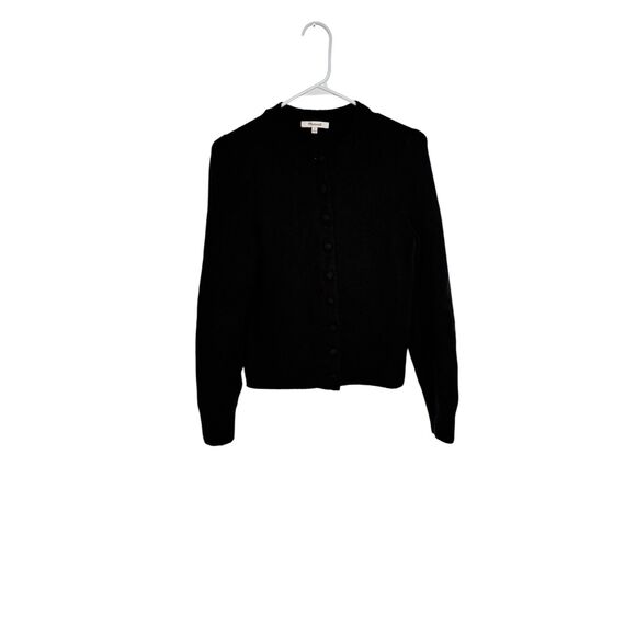 Madewell Cardigan Sweater Women's S Classic Black Cotton Wool Blend Button Up - Picture 7 of 9